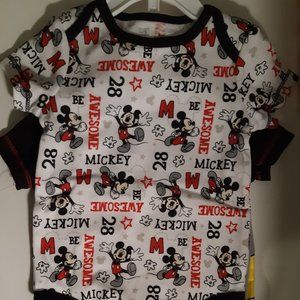 2pc Mickey Mouse baby onesies